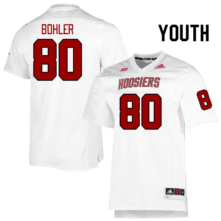 Youth #80 Derrick Bohler Indiana Hoosiers College Football Jerseys Stitched Sale-Retro